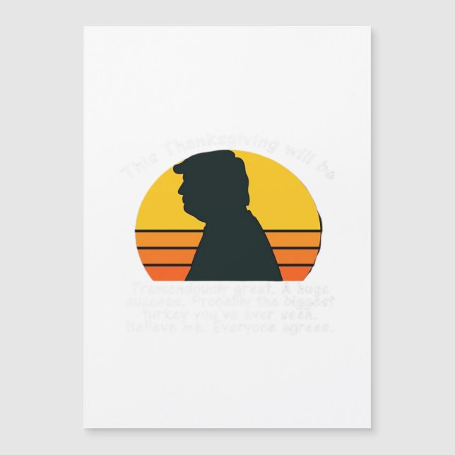 Carte Magnétique Conception de Trumpsgiving (Devant)