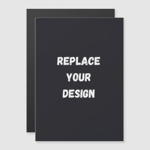 Carte Magnétique Conception simple noire personnalisée Ajouter une