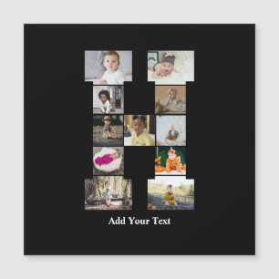Carte Magnétique Concevez votre propre collage photo avec la lettre
