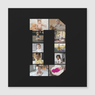 Carte Magnétique Concevez Votre Propre Collage Photo avec la Lettre