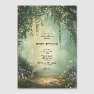 Carte Magnétique Conte de fées Forêt Enchantée Élégant Floral Maria