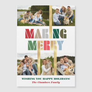 Carte Magnétique Cool Gras Coloré Faisant Joyeux Multiphoto