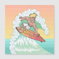 Carte magnétique cool Sunset Surfer