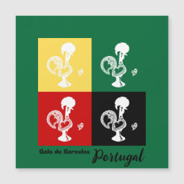 Carte Magnétique Coq portugais de Barcelos coloré motif
