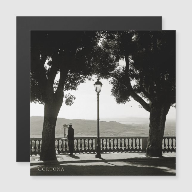 Carte Magnétique Cortona Toscane Italie (Devant / Derrière)