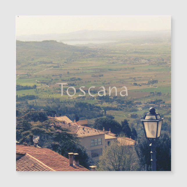 Carte Magnétique Cortona Toscane Italie (Devant)
