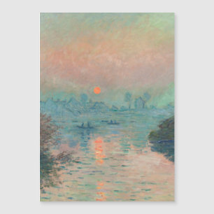 Carte Magnétique Coucher de soleil de Monet sur la Seine Impression