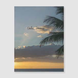 Carte Magnétique Coucher de soleil d'Oahu, Hawaii