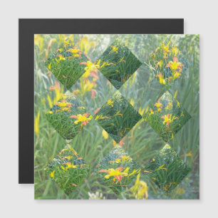 Carte Magnétique Coupe de diamant Jaune Lily Field Conception géomé