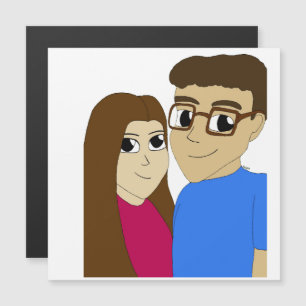 Carte Magnétique couple Chibi