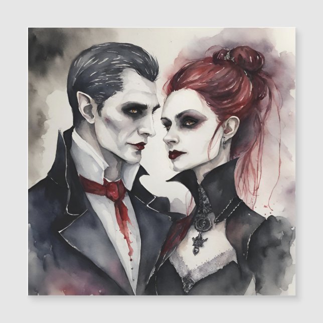 Carte Magnétique couple Vampire (Devant)