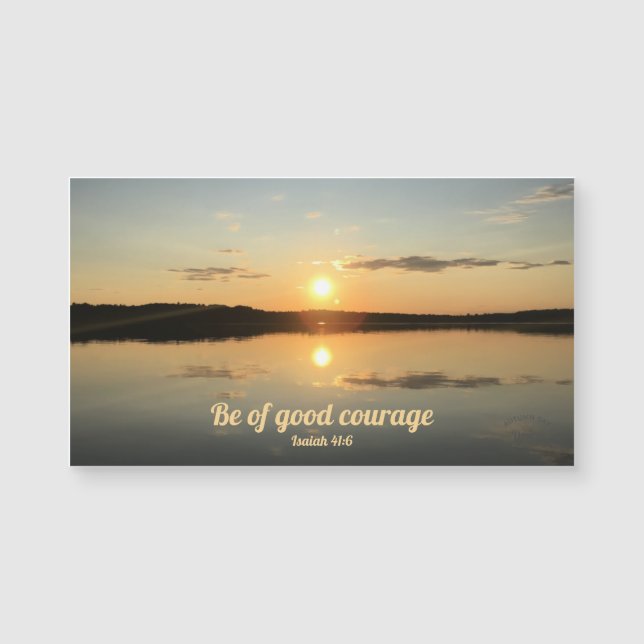 Carte Magnétique Courage Sunset River Photographie Inspirer l'aiman (Devant)