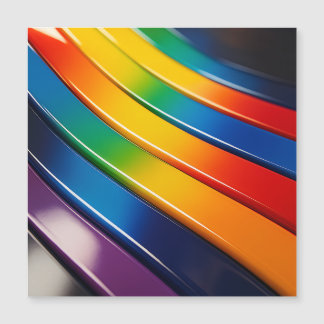 Carte Magnétique Courbes chromatiques — Rubans arc-en-ciel brillant