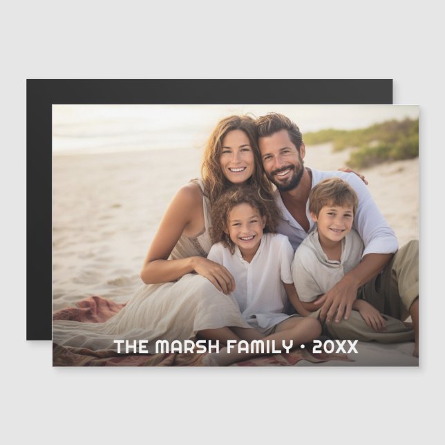 Carte Magnétique Couverture complète de 1 photo simple - Recouvreme (Devant / Derrière)