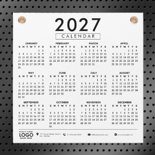 Carte Magnétique Créez votre propre calendrier de logo d'entreprise