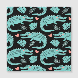Carte Magnétique Crocodiles de caricatures, motif mignon sans soudu