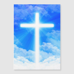 Carte Magnétique Croix de lumière Jésus-Christ chrétien personnalis