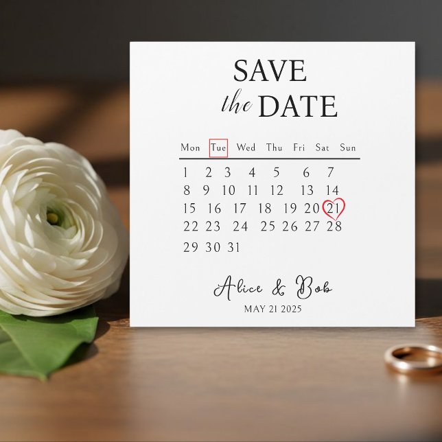 Carte Magnétique Customizable Save the Date, Magnetic Card  (Créateur téléchargé)