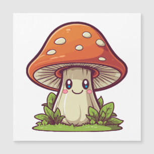 Carte Magnétique Cute kawaii style, La recherche de champignons