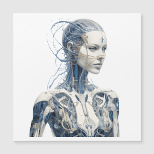 Carte Magnétique Cyborg Sci-fi moderne fille