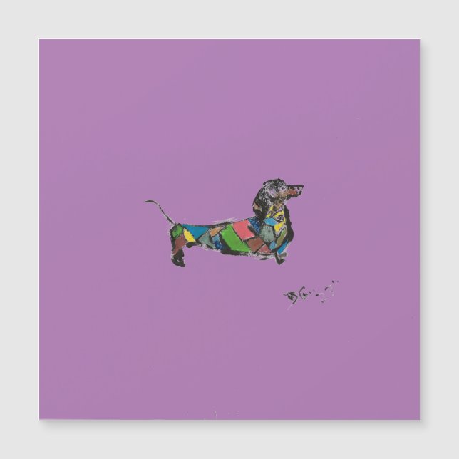 Carte magnétique Dachshund (Devant)