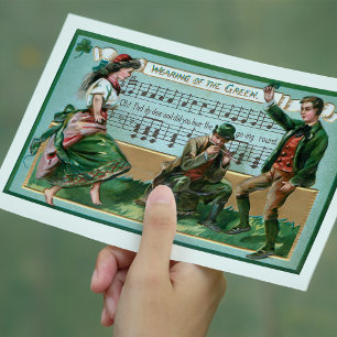 Carte Magnétique Danse vintage Couple irlandais avec musique