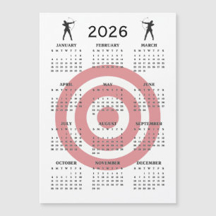 Carte magnétique de calendrier 2026 de conception 