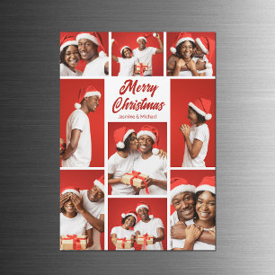 Carte magnétique de collage de photos de Noël en r