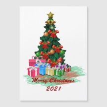 Carte magnétique de l'arbre de Noël