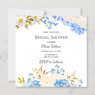 Carte magnétique de mariage floral Hydrangea