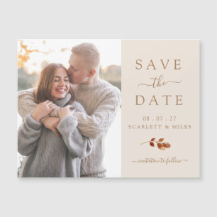 Carte magnétique de mariage pour annoncer la date 