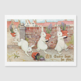 Carte Magnétique De mignons lapins de Pâques à la recherche de Hyac