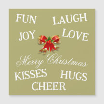 Carte magnétique de Noël