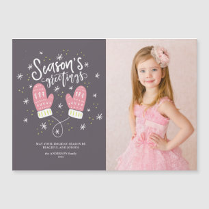 Carte magnétique de Noël Hygge Mittens