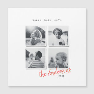 Carte magnétique de Noël minime moderne