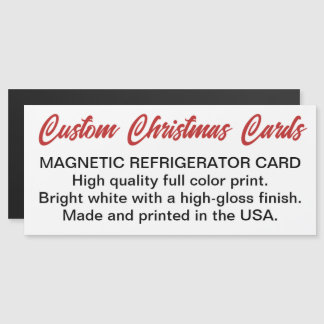 CARTE MAGNÉTIQUE DE NOËL personnalisée 4"x9"