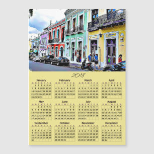 Carte magnétique de Porto Rico de 2018 calendriers