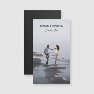 Carte magnétique de remerciement de mariage photo
