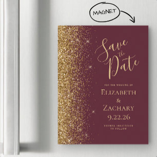 Carte magnétique de sauvegarde de date de mariage 
