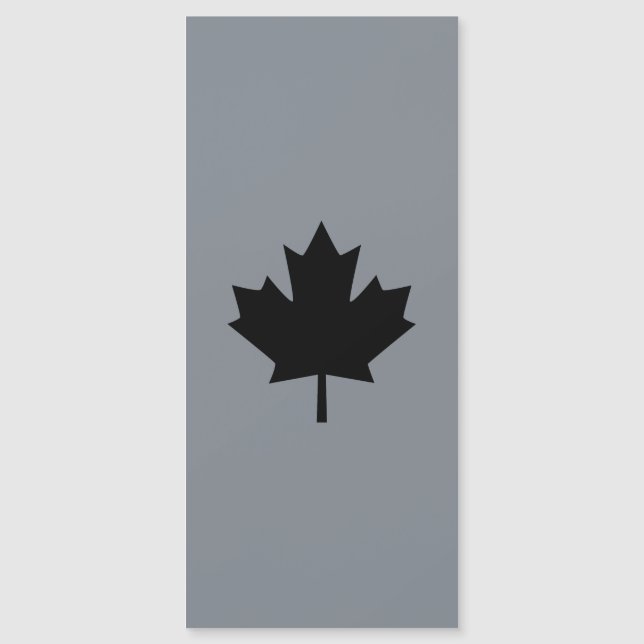 Carte Magnétique Décor canadien en feuille d'érable noire (Devant)