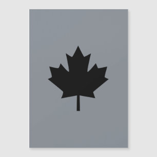 Carte Magnétique Décor de feuille d'érable noir canadien