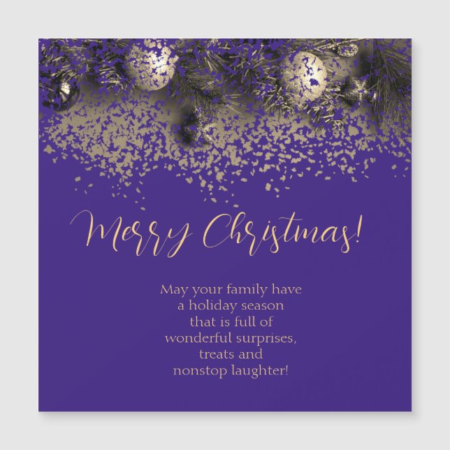 Carte Magnétique Décorations de Noël en points (Devant)