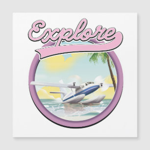 Carte Magnétique Découvrez le logo de voyage
