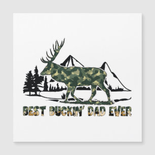 Carte Magnétique Deer Hunter Pun Meilleur papa Camouflage