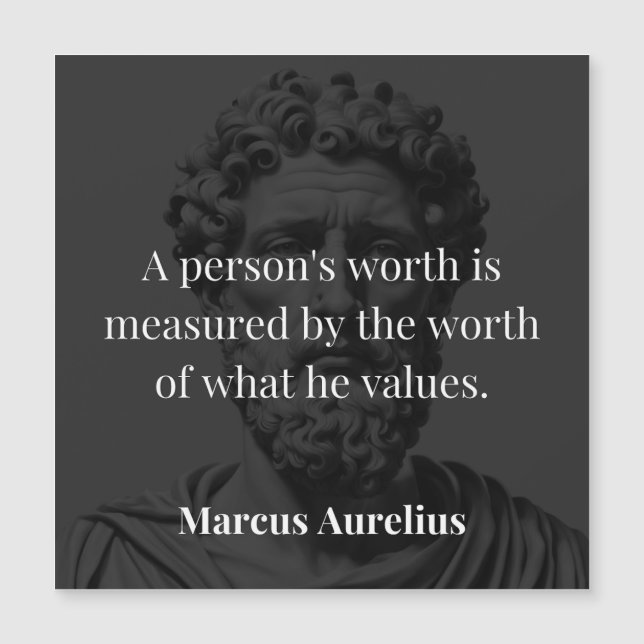 Carte Magnétique Définir une valeur : Marcus Aurelius sur les valeu (Devant)