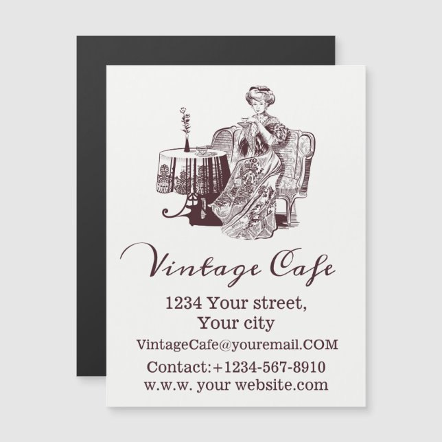 Carte Magnétique Dégustation de thé (Devant / Derrière)