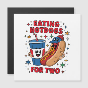 Carte Magnétique Délicieux hot-dogs du 4 juillet