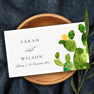 CARTE MAGNÉTIQUE DÉSERT D'EAU VERTE CACTUS SAUVER LA DATE