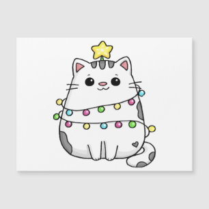 Carte Magnétique Design de Noël de chat mignon