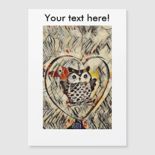 Carte Magnétique Dessin de hibou